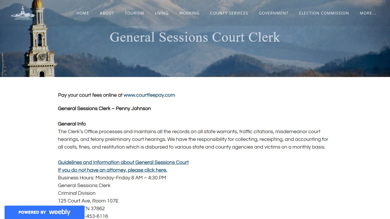 General Sessions Court Clerk - Sevier County, Tennessee